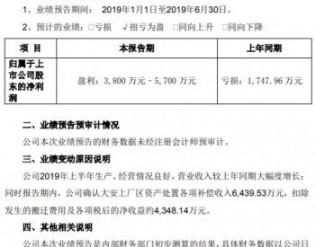 2019上半年川润股份盈利同期<em>亏损</em>1747.96万元