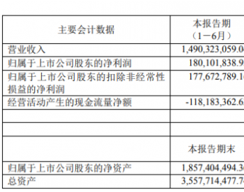 <em>2019半年报</em>：东方电缆净利润同期增长220.09%
