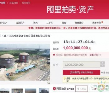 惊爆！<em>中天能源</em>江阴LNG接收站在淘宝公开拍卖，谁来接盘？