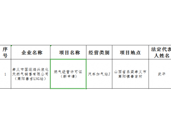 孝义市城市管理局关于公布<em>核发</em>的燃气经营许可证的公告