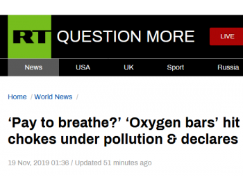 <em>新德里空气污染</em>严重,有人做起“氧吧”生意