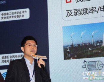 CWPE2019：中国电力科学研究院毕然：高比例风电电力系统下风电机组并网控制技术研究与展望