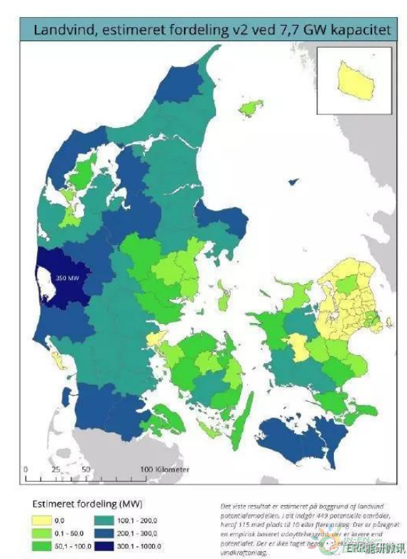 图2 未来丹麦风电装机展望