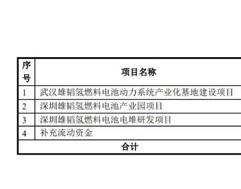 9.95亿元！雄韬股份募资建设湖北武汉、广东<em>深圳氢能</em>项目