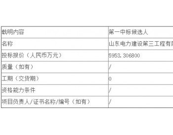 中标丨龙源电力山东龙源风力发电有限公司冯家一二期（95MW）风电项目施工工程Ⅱ标段公开招标中标候选人公示