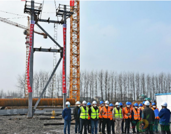 中国能建安徽电建一公司承建濉溪<em>生物质电站</em>锅炉钢架开始吊装