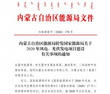 光伏+储能优先、年底前并网，内蒙发布2020年光伏<em>竞争配置</em>方案（附解读）