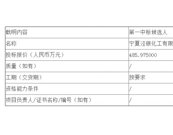 中标 | 国电电力宁夏大武口热电2×330MW机组脱硝剂<em>液氨采购</em>(重新招标)中标候选人公示