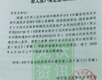 光伏入库税收入不低于1万元/亩，安徽某地首<em>发光</em>伏准入管理