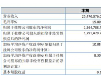 <em>芮森鑫服</em>2019年净利156.48万增长32.58% 新增光伏领域业务