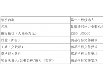 中标 | 重庆公司重庆<em>恒泰电厂</em>输煤设备运行及维护（三年）公开招标中标候选人公示