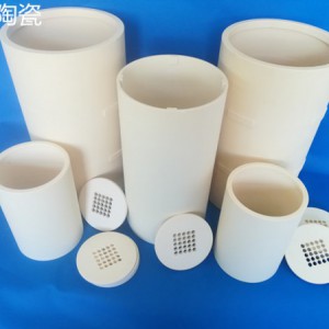 工厂加工定制99氧化铝陶瓷保护套管 陶瓷保温筒