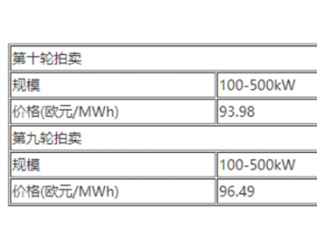 法国最新拍卖选中306个<em>屋顶项目</em>，均价83.06-93.98欧元/MWh