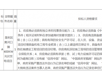 招标 | 山东<em>黄河口</em>镇400KW光伏发电项目竞争性磋商公告