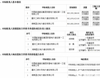 中标丨中广核河南叶县夏李110kV送出线路及对端间隔扩建中标候选人公示
