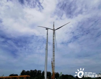 江苏扬州小纪风电项目首台风机吊装成功