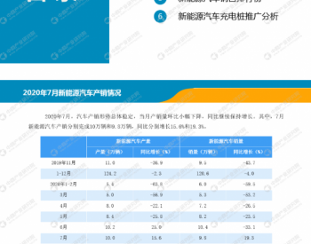 2020年1-7月中国<em>新能源汽车行业</em>月度报告