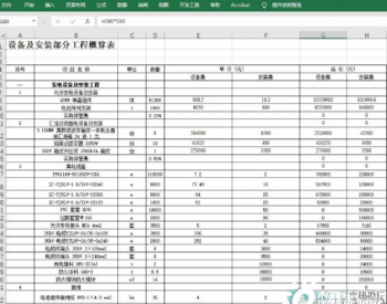 光伏项目20MW<em>造价</em>成本参考表