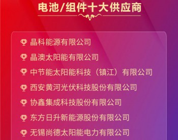 中国好光伏—电池/组件十大供应商排名
