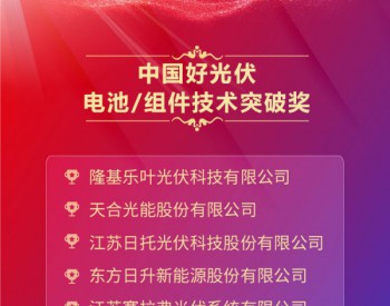 中国好光伏—电池/组件技术突破奖排名