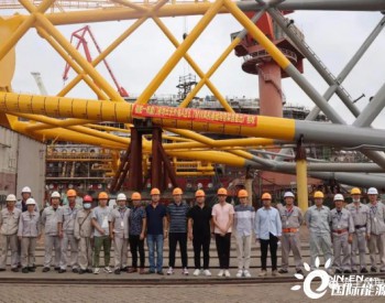 廈船首套長樂外海海上風電A07機位導管架成功裝船交付