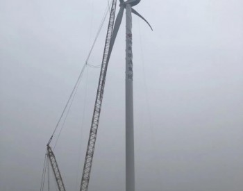 河南郸城项目首台风机吊装完成
