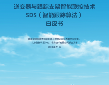 权威发布！逆变器与<em>跟踪支架</em>智能联控技术SDS（智能跟踪算法）白皮书