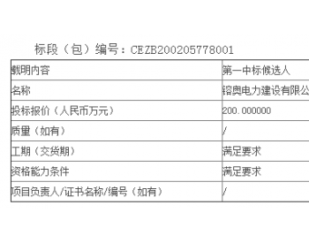 中标丨湖南雷家山50MW风电场、梁吉台50MW风电场工程打捆EPC工程升压站系统性综合调试公开招标中标候选人公示