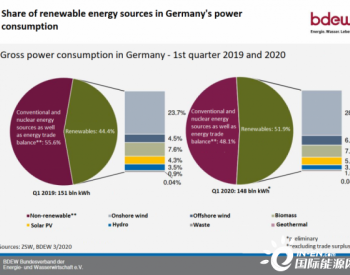 2020年可再生能源占<em>德国电力</em>结构比例升至46.3%