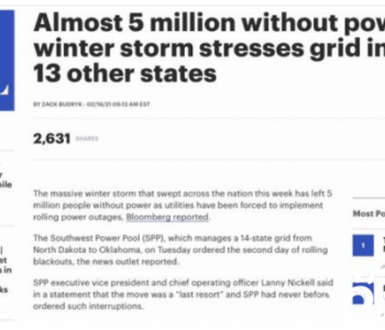能源危机暴露基础设施顽疾 超500万<em>美国人</em>黑暗中过冬