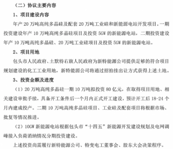 特变电工与内蒙古包头市签署10GW<em>新能源项目投资</em>协议