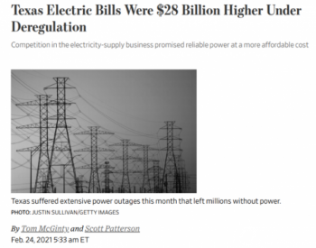 电力市场自由化让美国德州居民多<em>付出</em>280亿美元的电费