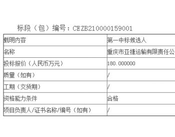 中标丨龙源湖南<em>慈利</em>风电项目履带牵引车租赁服务公开招标中标候选人公示