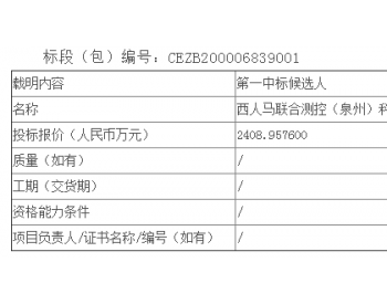 中标丨龙源电力风电场风电机组主传动链在线振动<em>监测设备</em>采购项目公开招标中标候选人公示