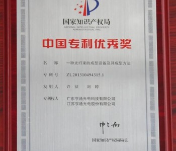 亨通荣获国家级知识产权领域最高级别荣誉