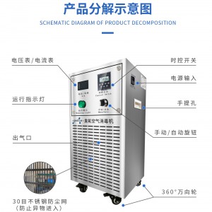 兰蒂斯定制食品冷库臭氧发生器空气净化杀菌除臭移动式臭氧消毒机