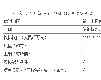 中标丨龙源电力2021年第一批风电项目<em>风机塔筒法兰</em>集中采购项目公开招标中标候选人公示（标段三）