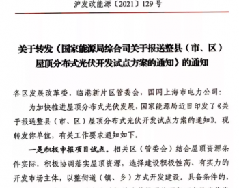 【上海】关于转发《国家能源局综合司关于报送整县(市、区)<em>屋顶分布式光伏开发</em>试点方案的通知》的通知