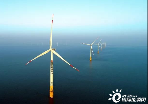 迎“七一” 国华投资江苏东台海上风电项目完成全部风机吊装