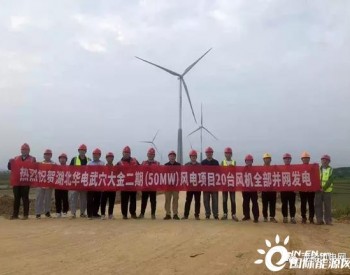 <em>中国海装</em>湖北武穴风电项目20台机组全部并网发电