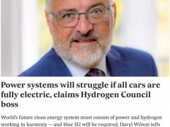 世界<em>氢能理事会</em>： 未来的能源系统是“电子”（可再生能源）+ “分子”（氢）
