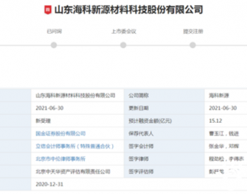 又一材料企业IPO获<em>受理</em>！募资15亿扩产