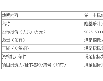 中标 | 神<em>华工</em>程技术有限公司2021至2022年光伏组件框架协议采购公开招标中标候选人公示