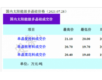 <em>硅料价格</em>继续下降，助力“整县推进”