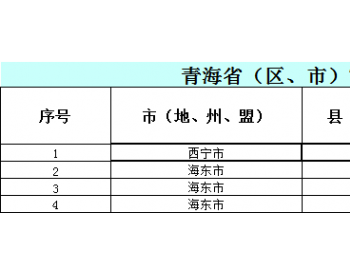 2020年8月青海省纳入国补规模户用光伏项目名单统计数据表