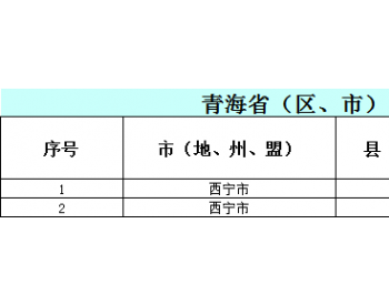 2021年1月青海省纳入国补规模<em>户用光伏项目</em>名单统计数据表