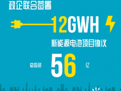 总投资56亿，<em>政企联合</em>签署12GWh新能源电池项目协议