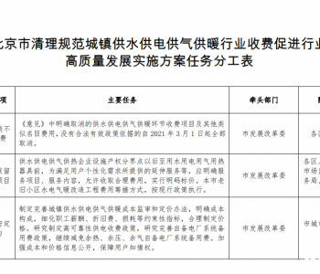 北京市清理规范城镇供水供电供气供暖行业收费促进行业高<em>质量</em>发展实施方案