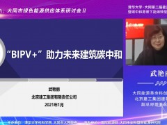 大同能源革命科创园总设计师武艳丽：从四方面看“BIPV+”一站式解决方案 (0播放)