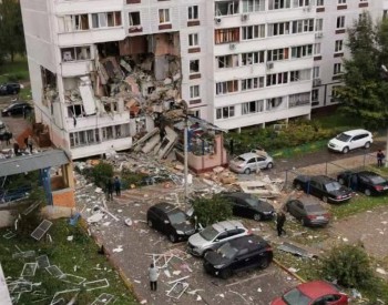 俄罗斯<em>莫斯科</em>州一居民楼发生天然气爆炸